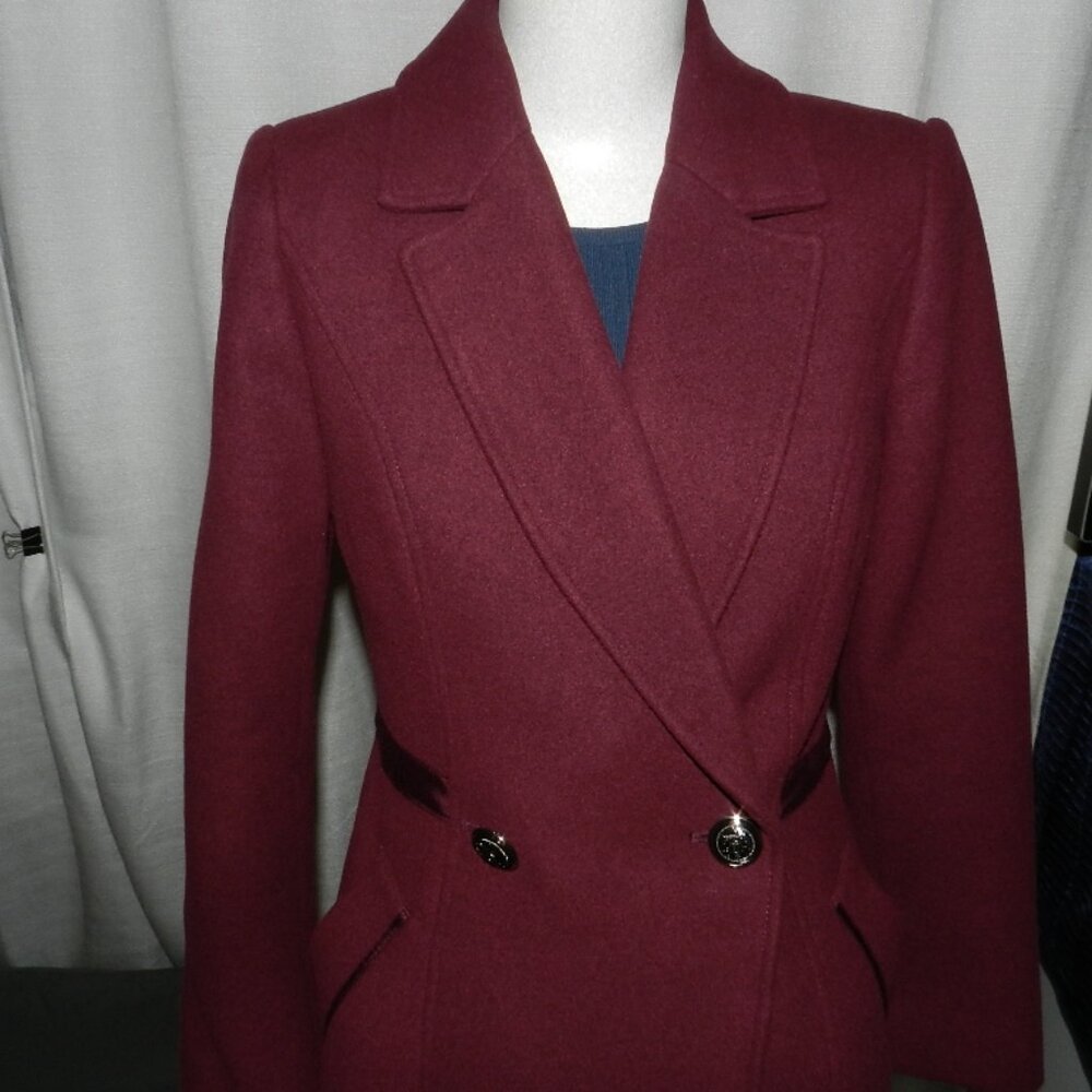 White House Black Market Fashion Coat Port Size XSP - Picture 4 of 11